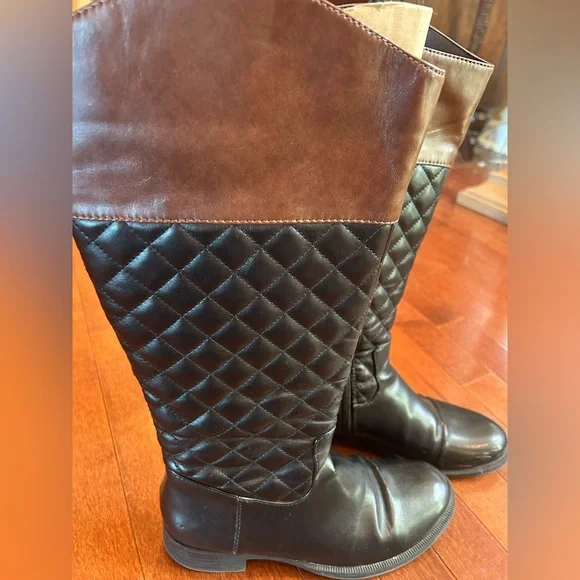 Black/Brown Riding Boot - Picture 1 of 7